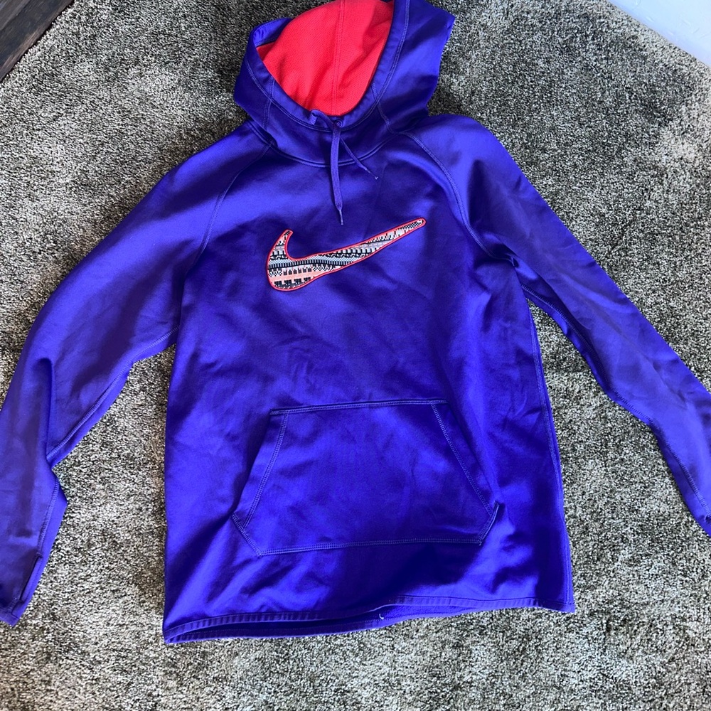 Nike Purple Hoodie with Red Lining